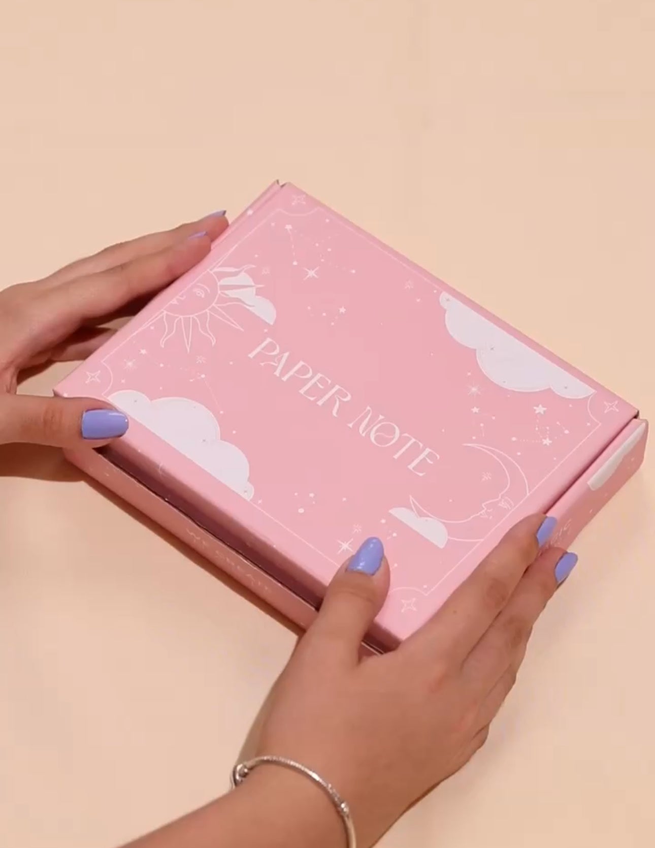 Caja de regalo para cartas rosa