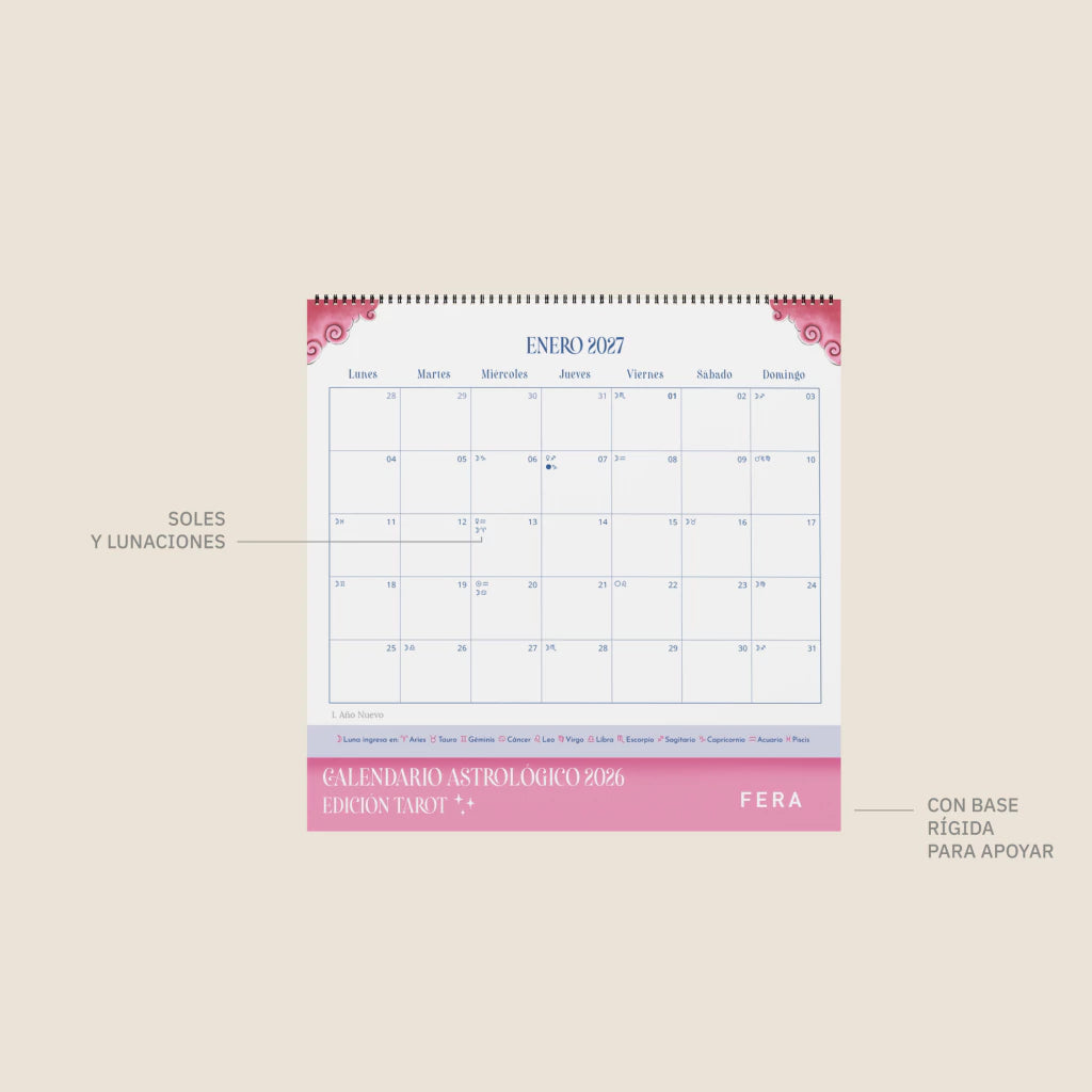 Calendario astrológico de escritorio