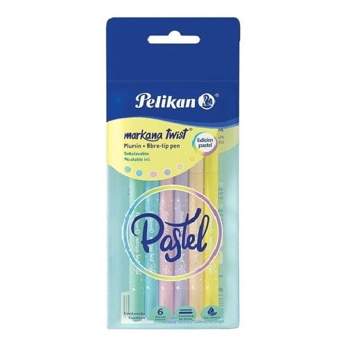 Plumones Pasteles Pelikan x6